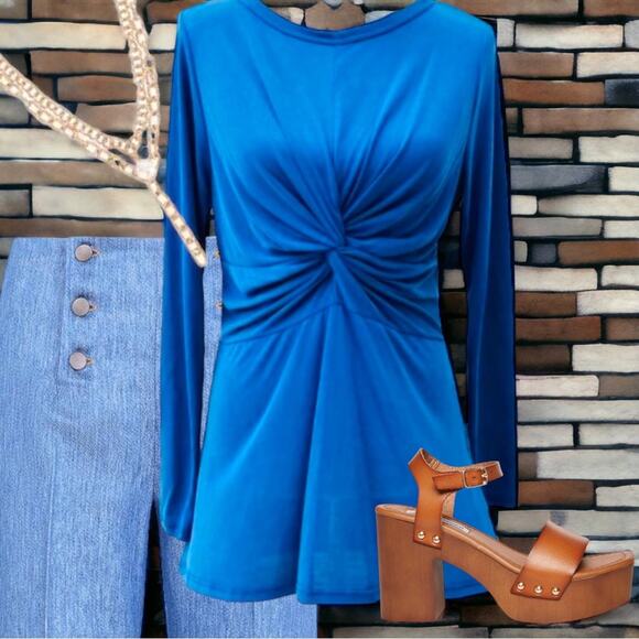 Hummingbird Tops - Long Sleeve Body Con Modal Twist Top by Hummingbird NWT